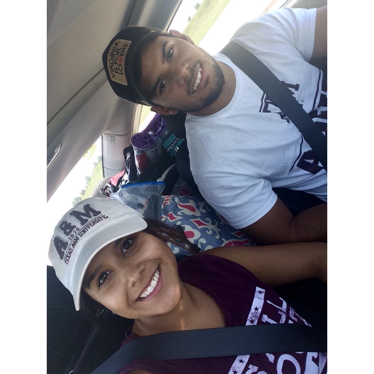 Our first of many road trips TX—>VA