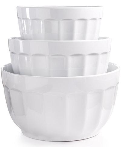 Set of 3 Fluted Melamine Bowls, Only at Macy's