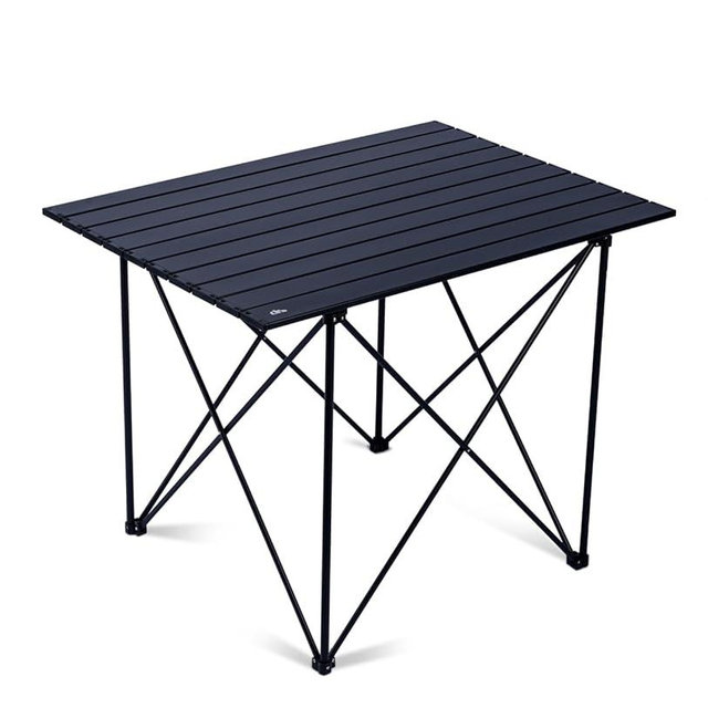 iClimb Ultralight Compact Camping Folding Table with Carry Bag (Reinforced Black - XL)