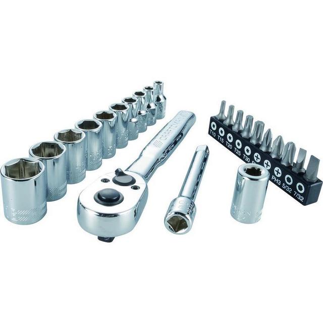 CRAFTSMAN 24-Piece Metric 1/4-in Drive 6-point Shallow Socket Set