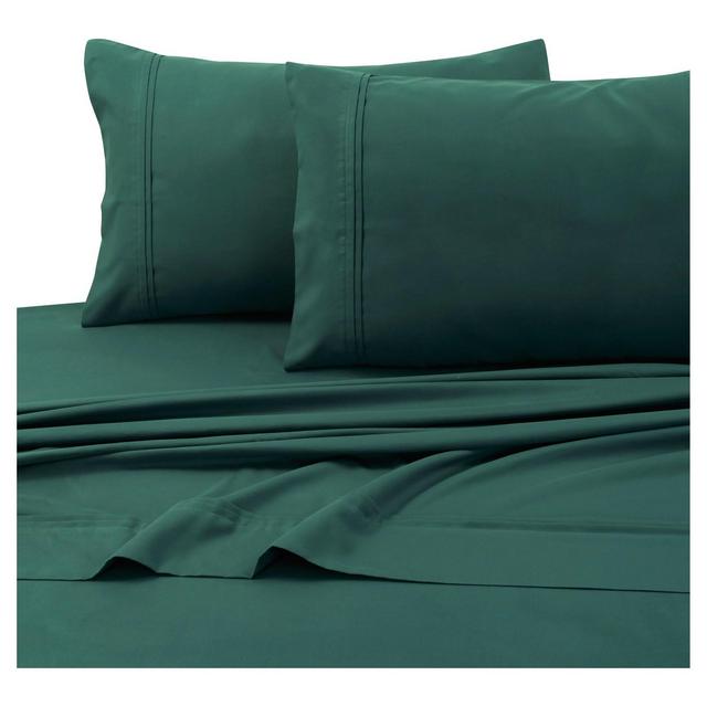 Microfiber Solid Deep Pocket Sheet Set (King)Teal 110 GSM - Tribeca Living