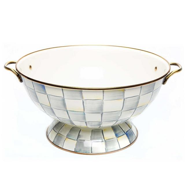MACKENZIE-CHILDS Sterling Check Enamel Everything Bowl