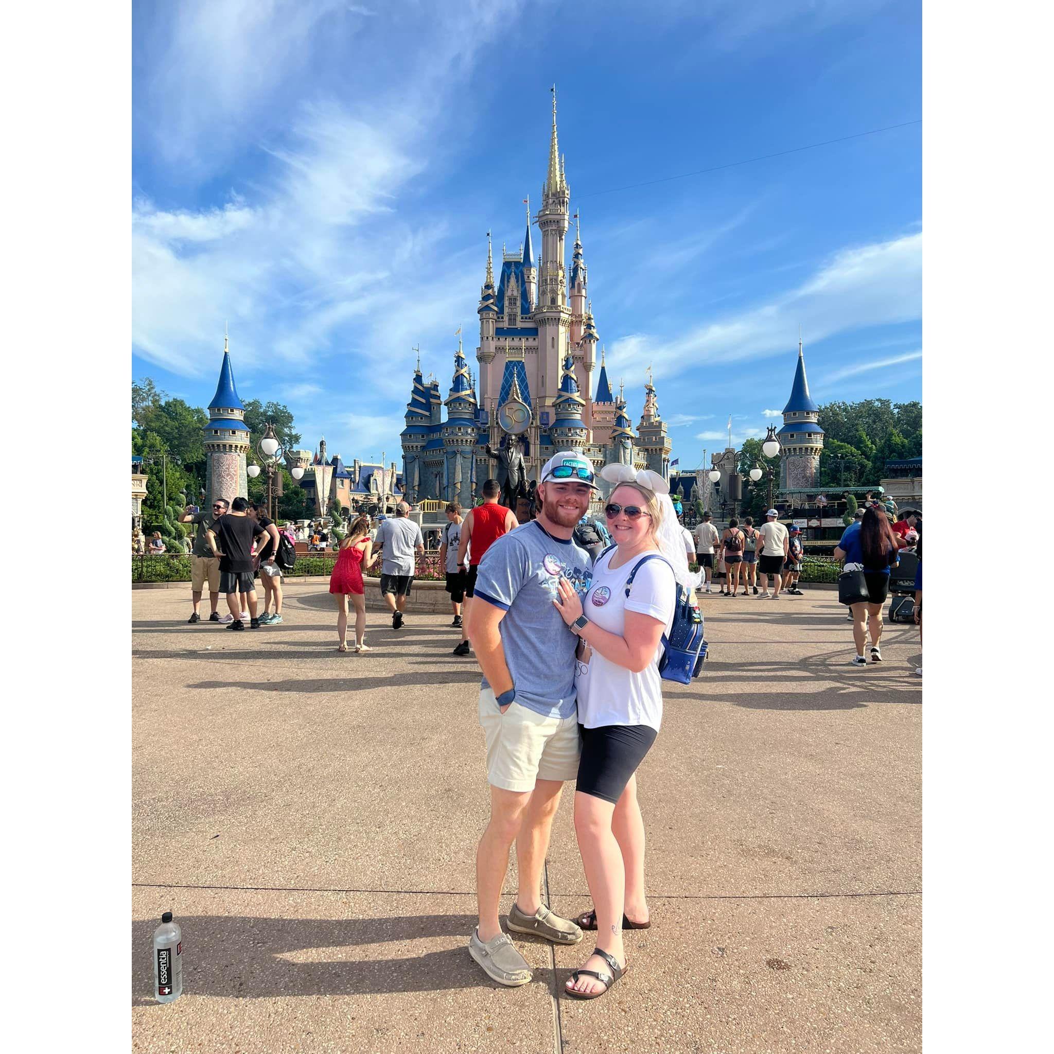 Celebrating our engagement at Disney!