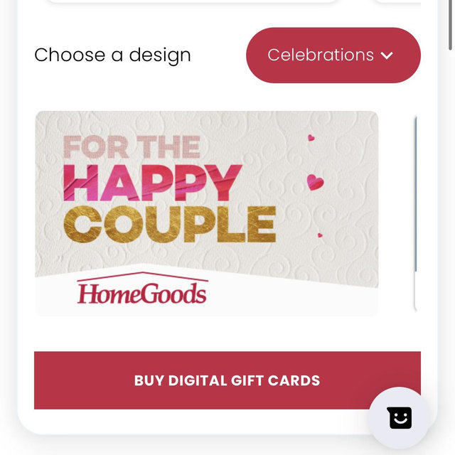 HomeGoods Gift Cards