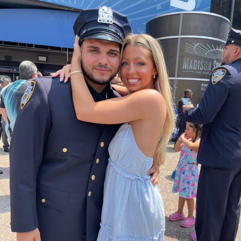 Everett's big graduation day from the Police Academy.