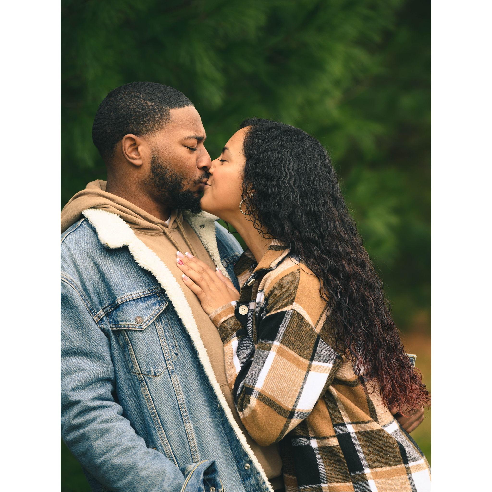 This picture was before he proposed, she had absolutely no idea what was going on!