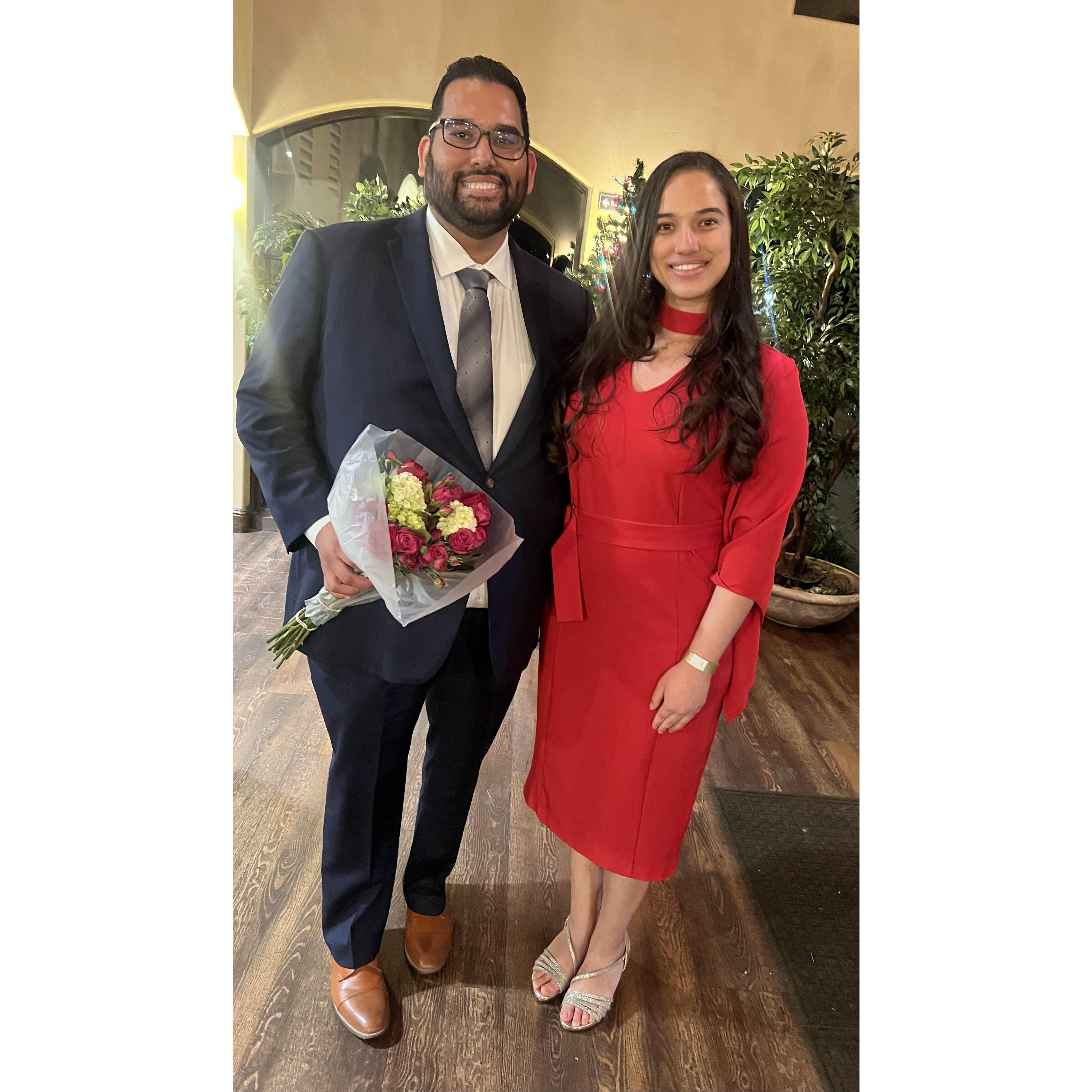 Michael surprised DeeDee at the Young Adult Christmas Gala! He's so sweet!