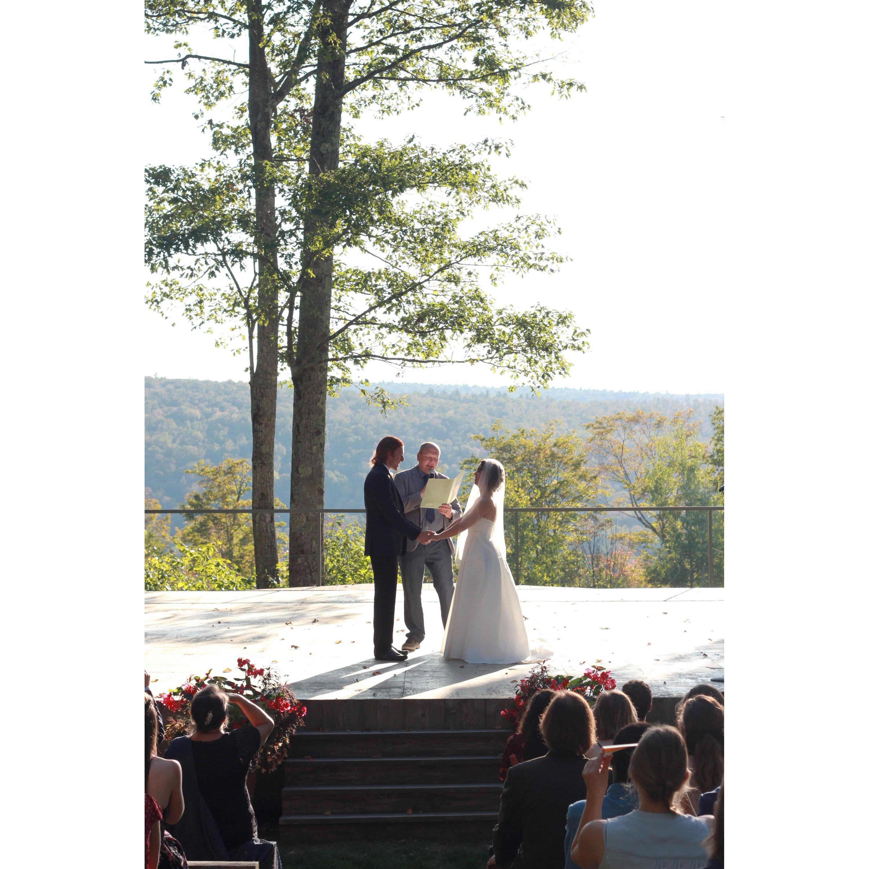 Our civil ceremony was officiated by our close friend and boss at Jacob's Pillow, Vinny Vigilante.