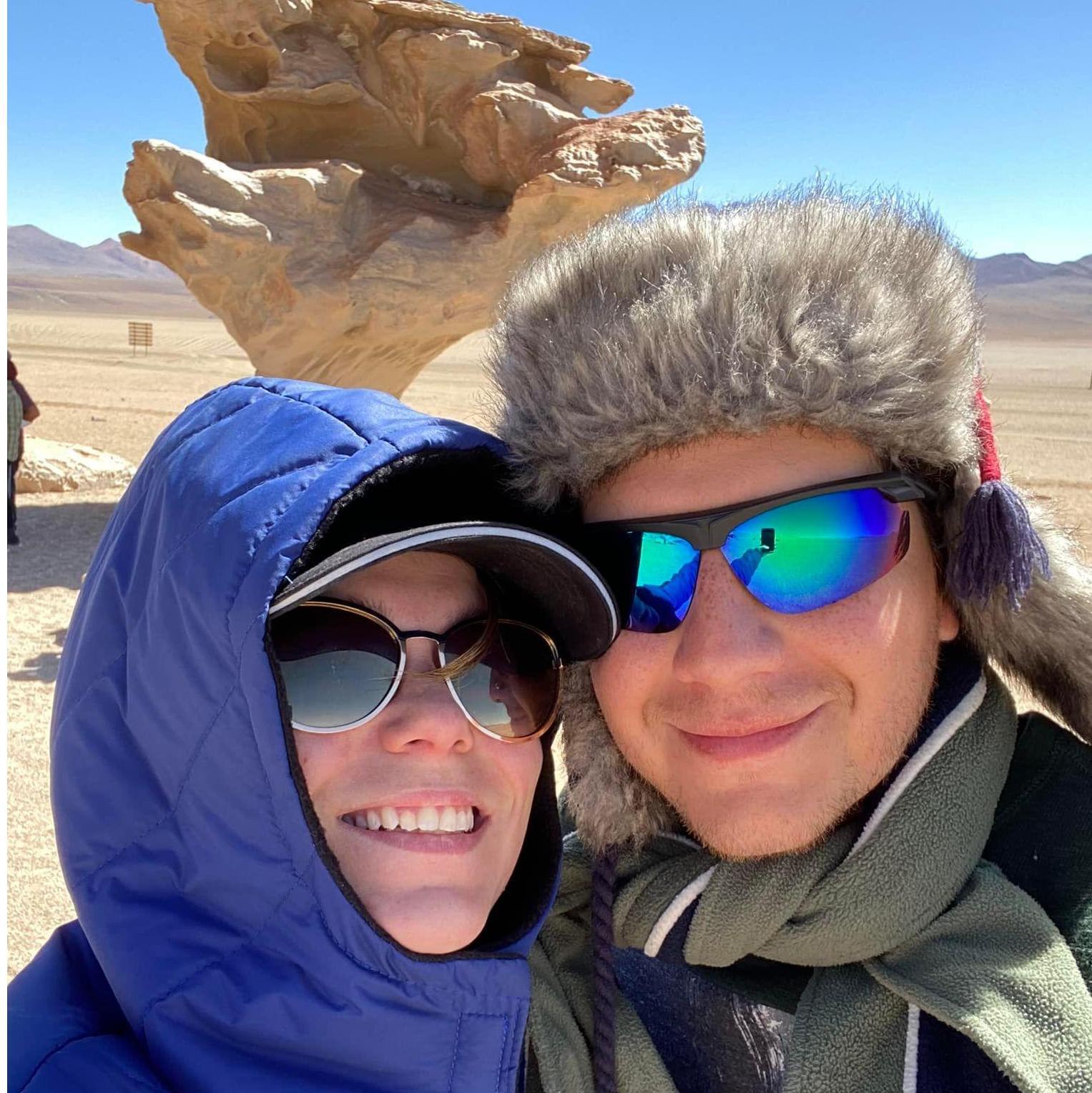 This was before Rolando proposed to me, we were on our salt flats tour in Bolivia!