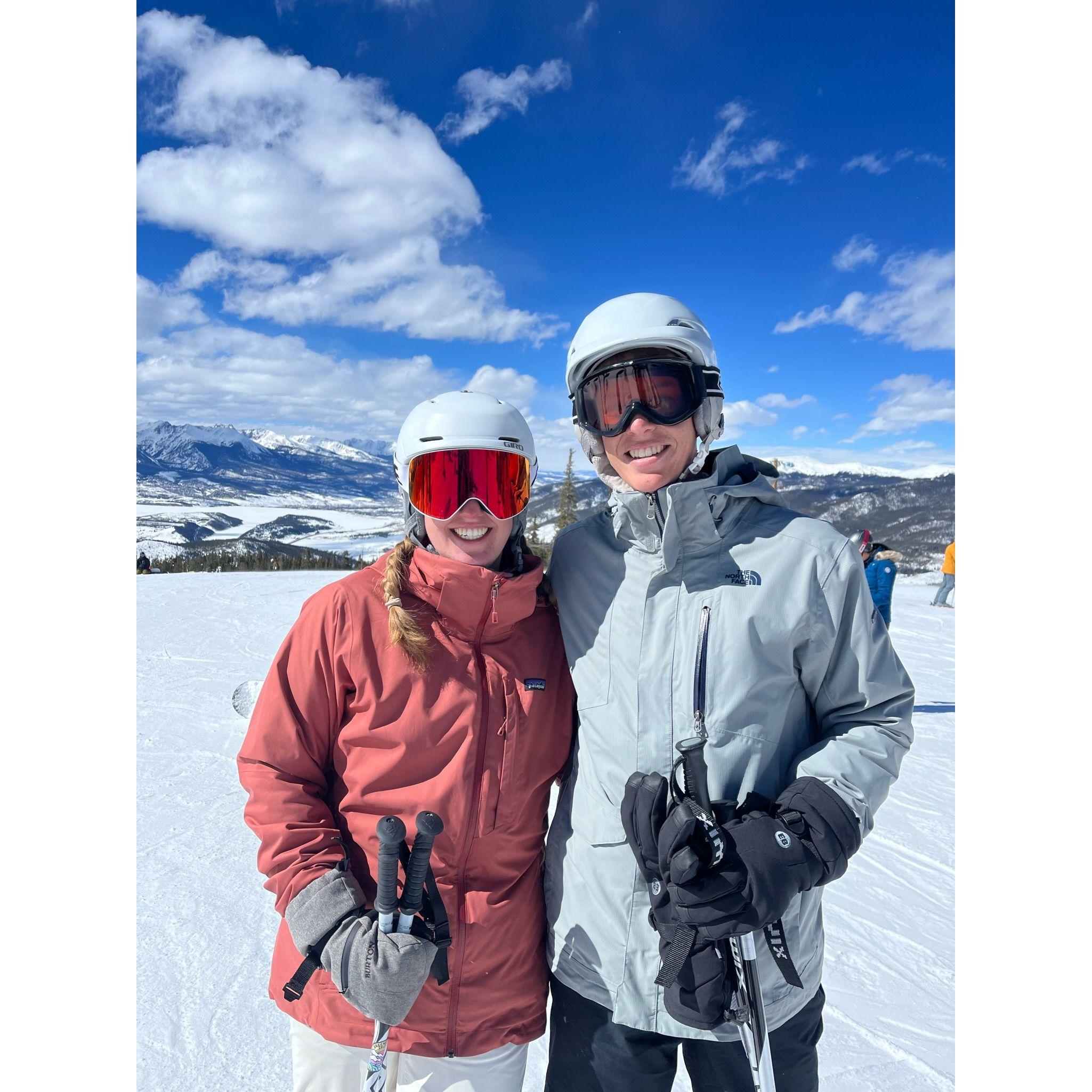 The first time Ben skiied at Breckenridge, CO