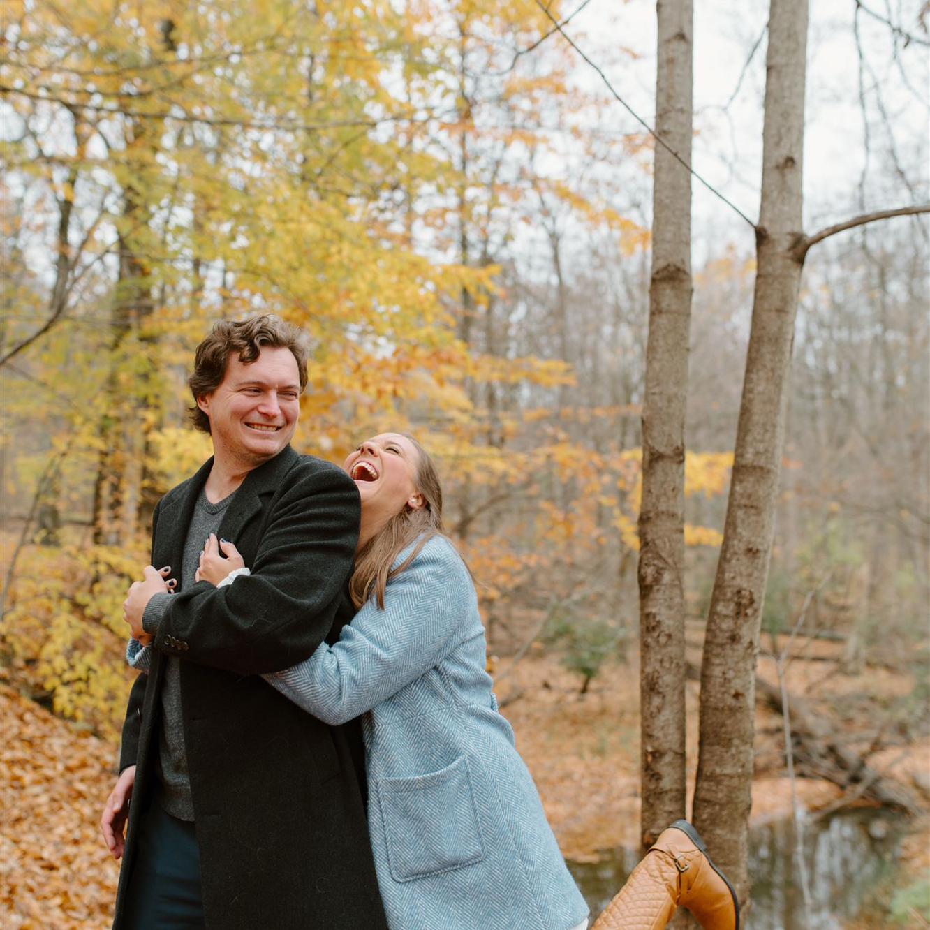 Engagement Photos at the place we had our first date, Rotary Park in Livonia, MI