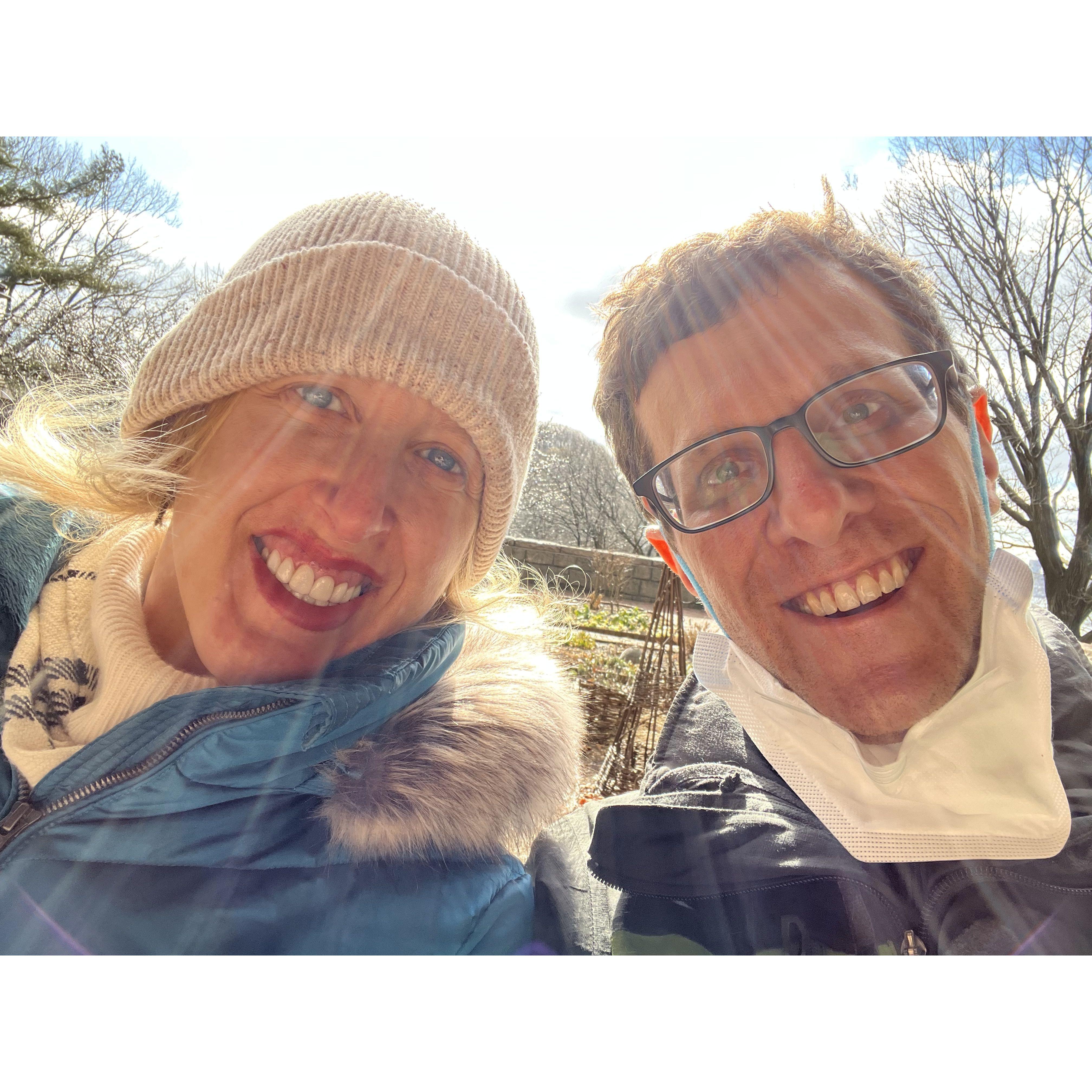 Finding some sun in all the snow!