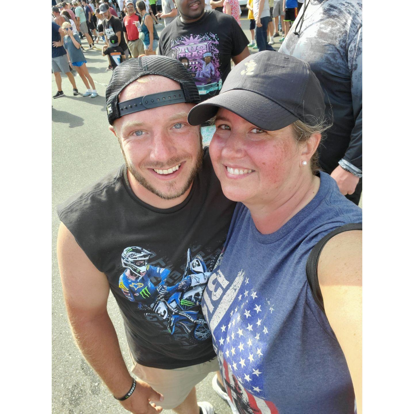 In Charlotte at the SuperMotocross Championship