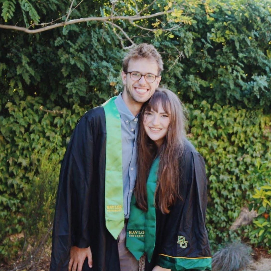 After graduating in the pandemic, our family and friends threw us a backyard graduation ceremony in California!