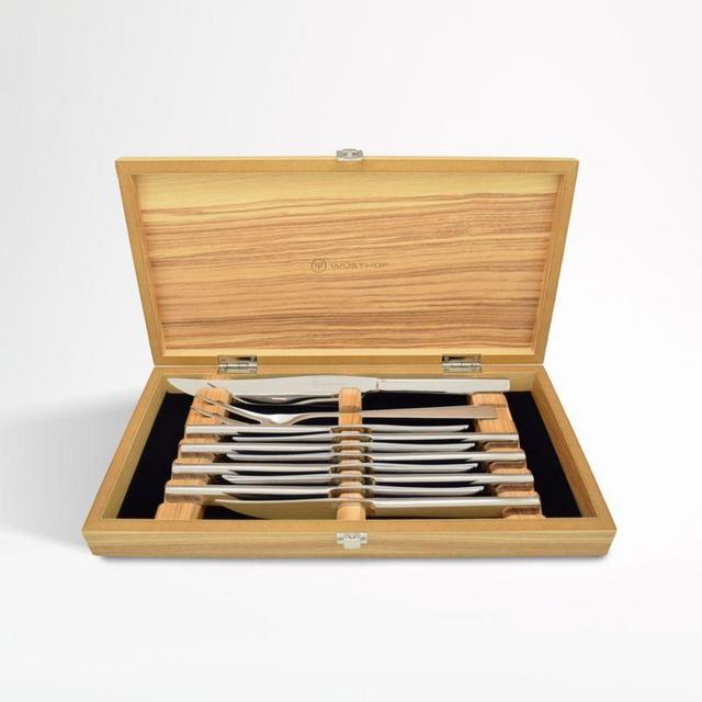 Wüsthof ® Mignon Stainless Olivewood 10-Piece Steak and Carving Set