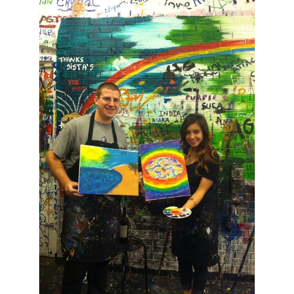 6 year anniversary in D.C - wine and paint night!