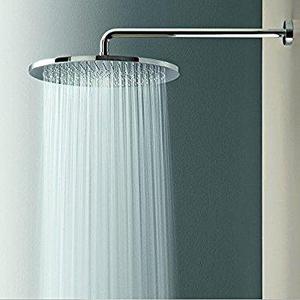 Shower Head - Rainfall High Pressure 6” - Rain High Flow Fixed Luxury Chrome Showerhead - Removable Water Restrictor - Adjustable Metal Swivel Ball Joint - For the Best Relaxation and Spa