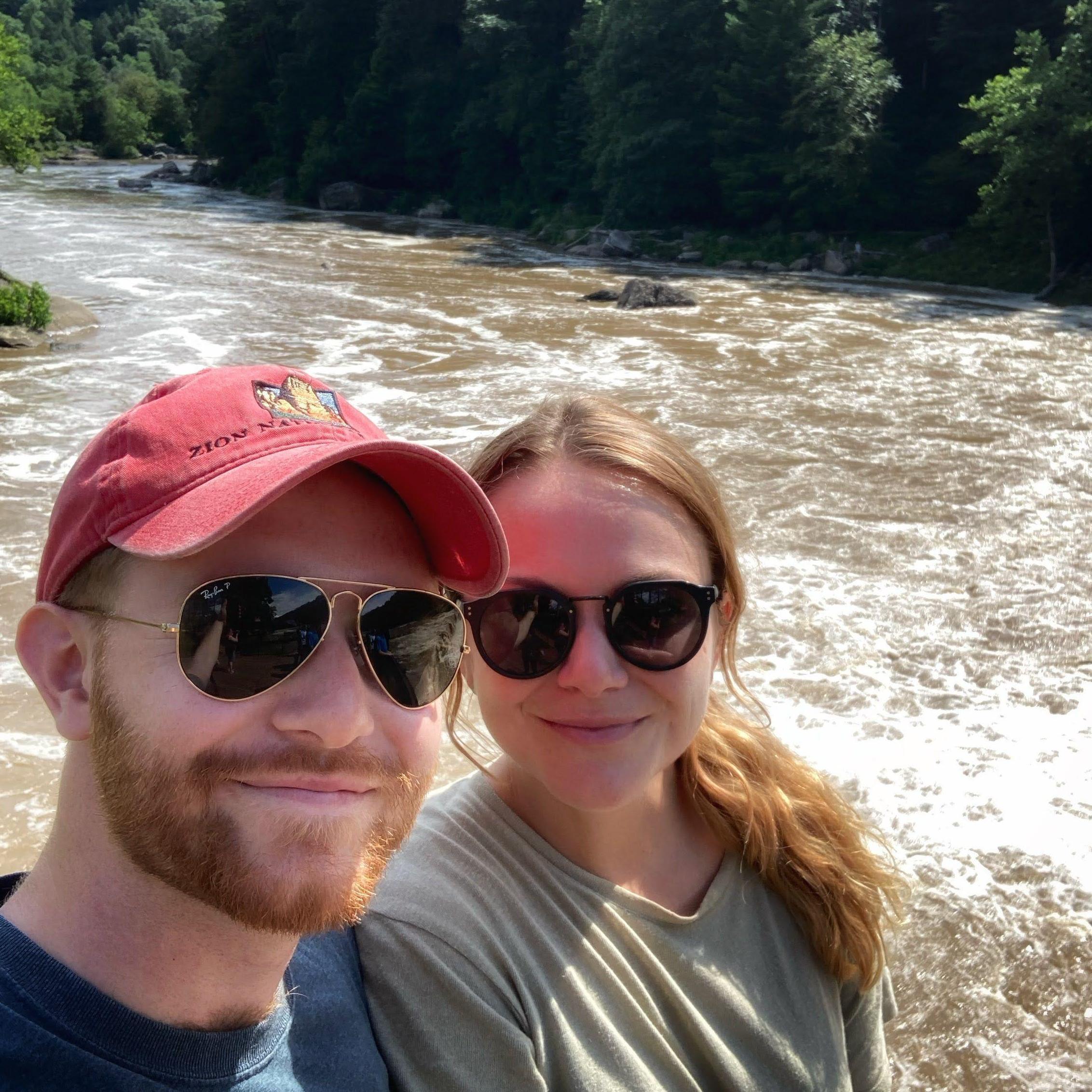 Taken at Ohiopyle during our first trip together. It rained and our tent broke. Also the trip we decided we weren't going to be a camping family.