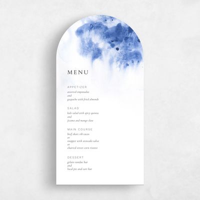 Blue Arch Wedding Menu - Bartlett