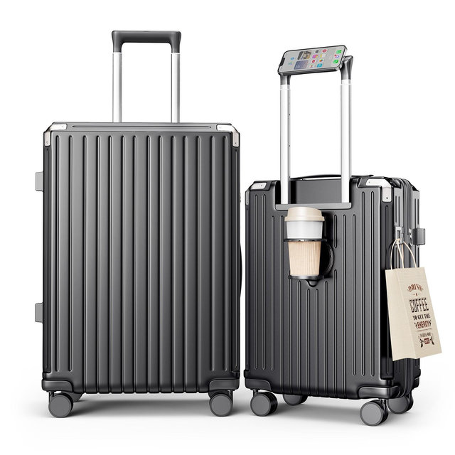 SUGIFT 2-Piece Luggage Set, 20" Carry-On & 24" Checked Suitcase, PC Hard Shell with Spinner Wheels, TSA Lock & Expandable Design