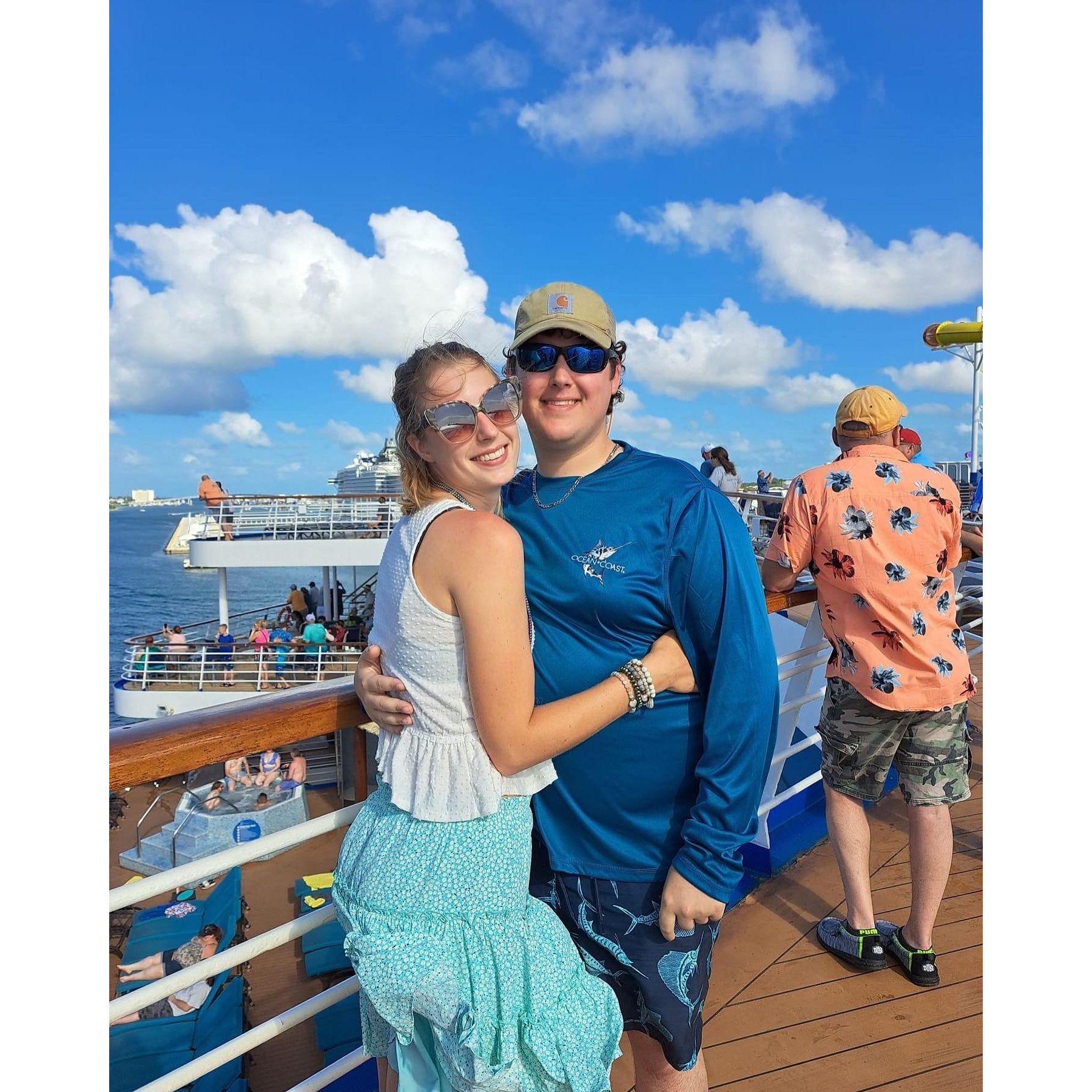 Morgan and Teddy's first cruise together!