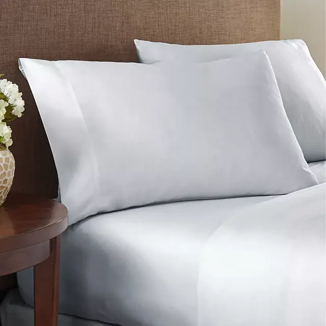 Nestwell™ Washed Cotton Percale Queen Sheet Set in Lunar Rock