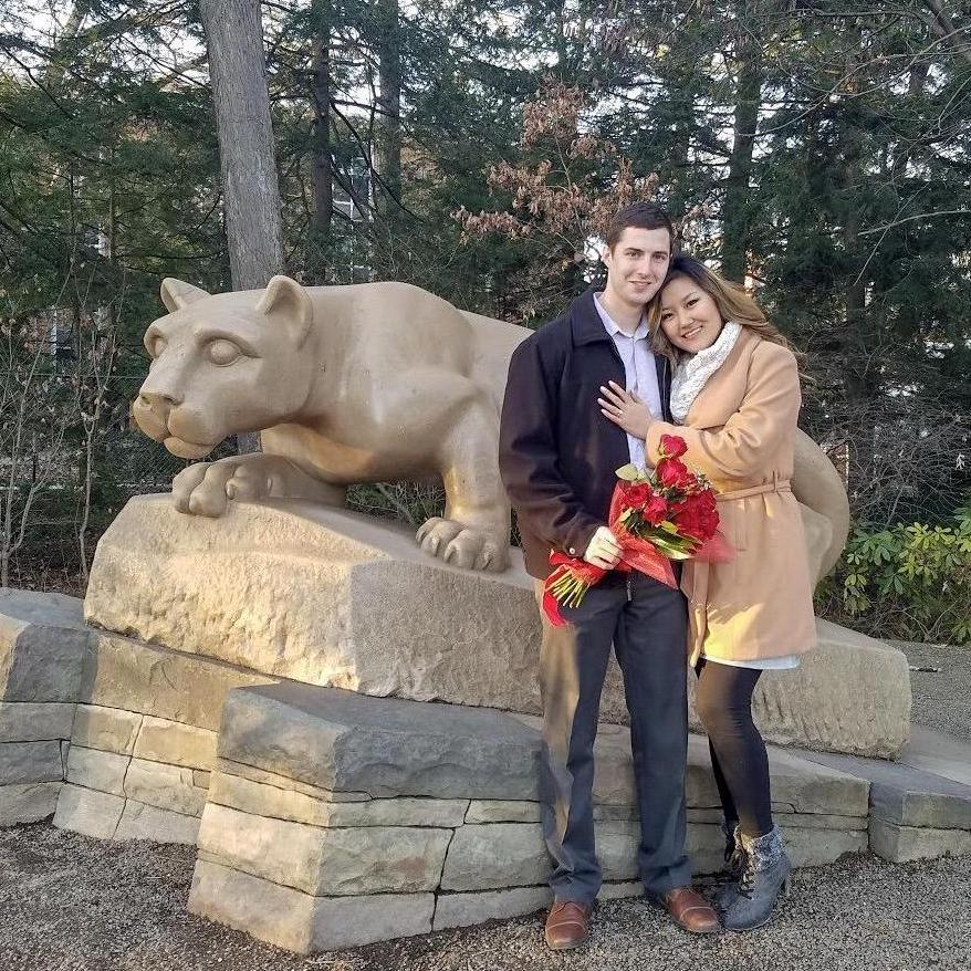 December 29, 2018- Photo shoot after The Proposal, in front of the Lion Shrine!