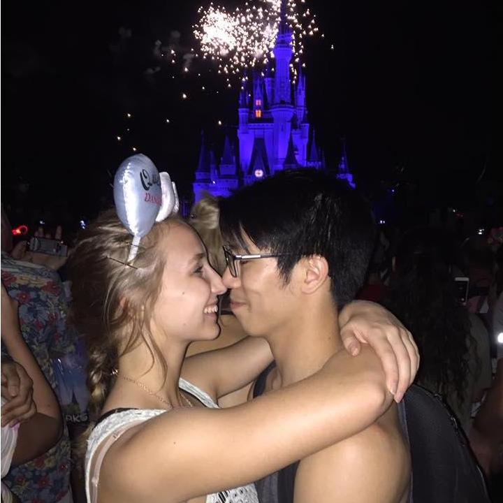 Our first anniversary! Disney fireworks made it even more memorable!