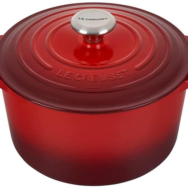 Le Creuset Enameled Cast Iron Signature Deep Round Oven, 5.25qt., Cerise