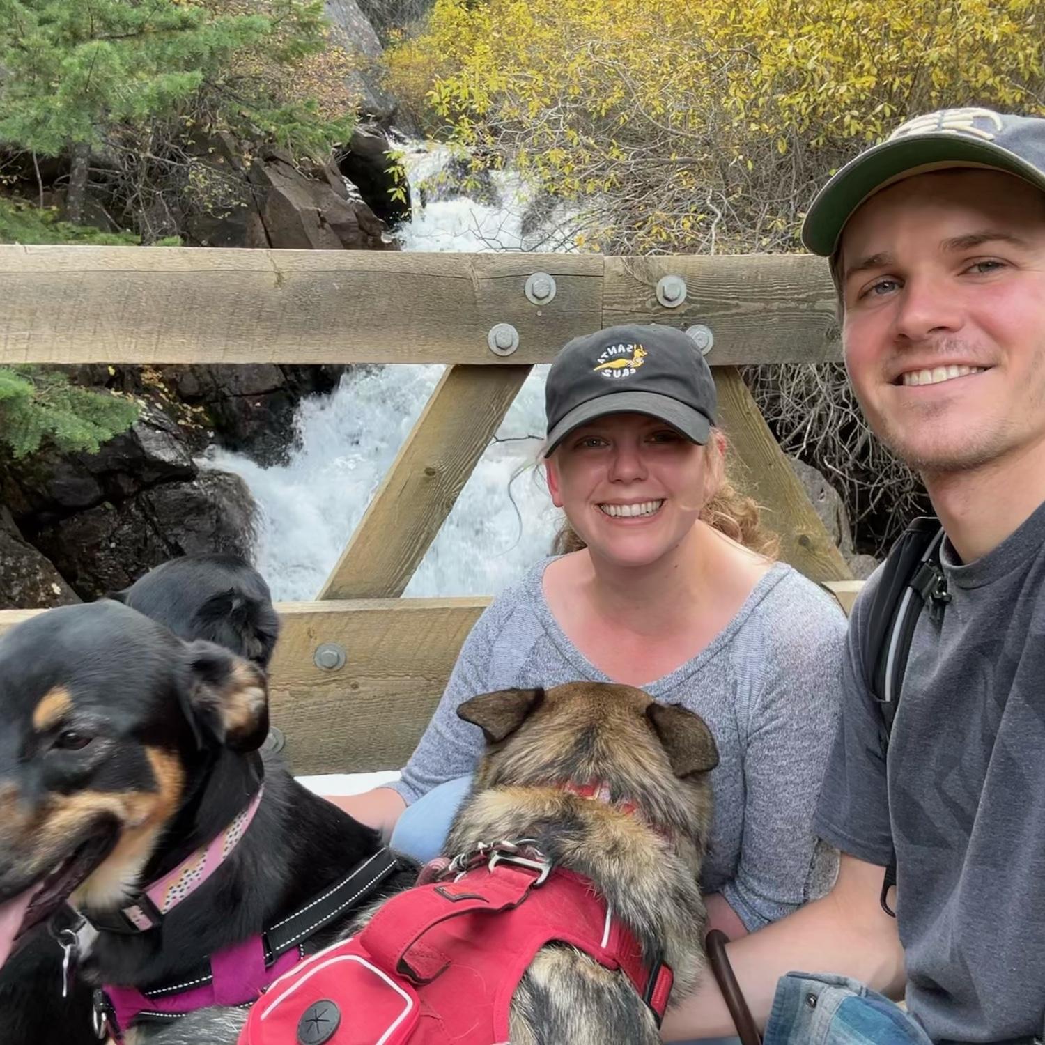 Hiking with the dogs adds to the fun! One of our favorite summer activities