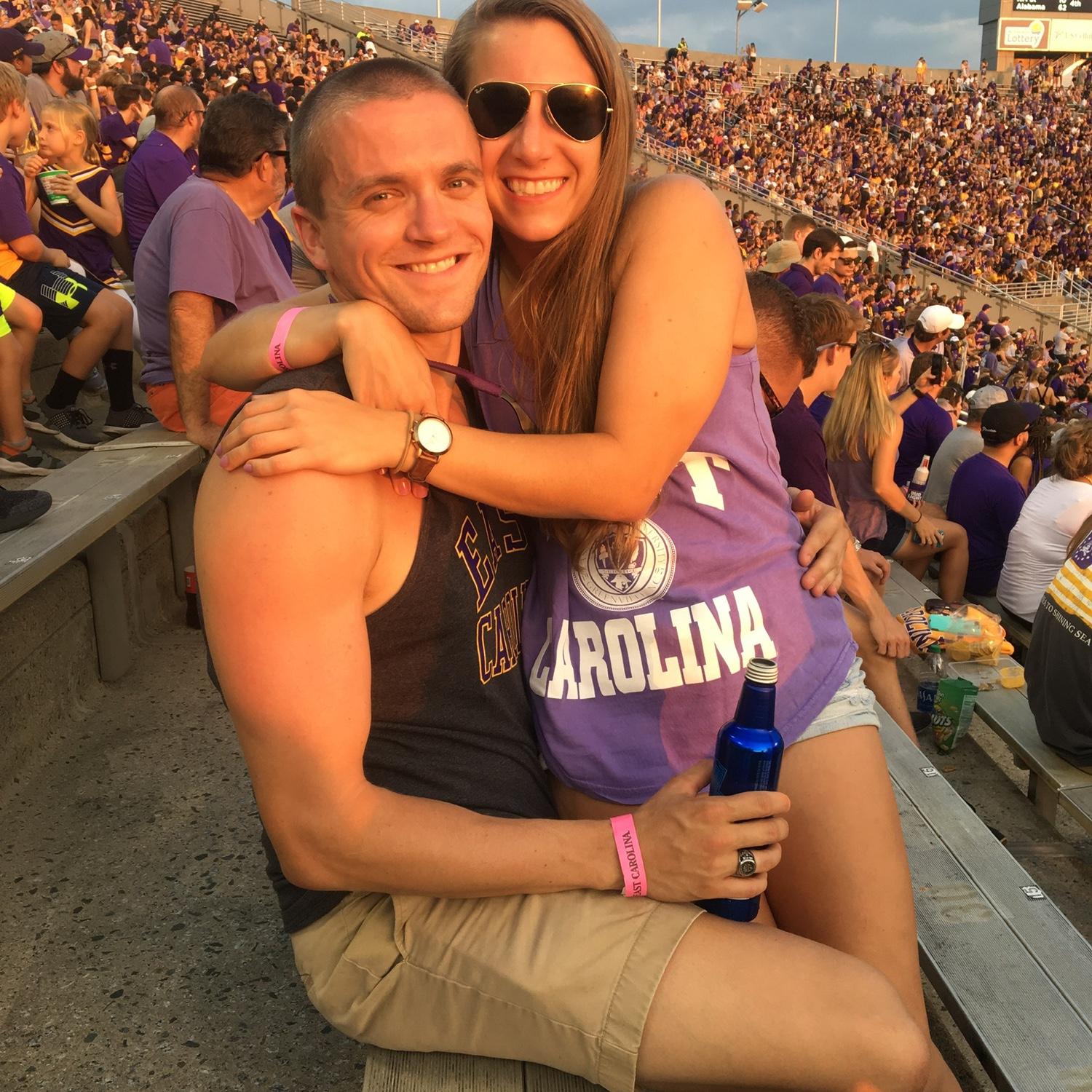 Our first trip to NC together in 2019, GO PIRATES!