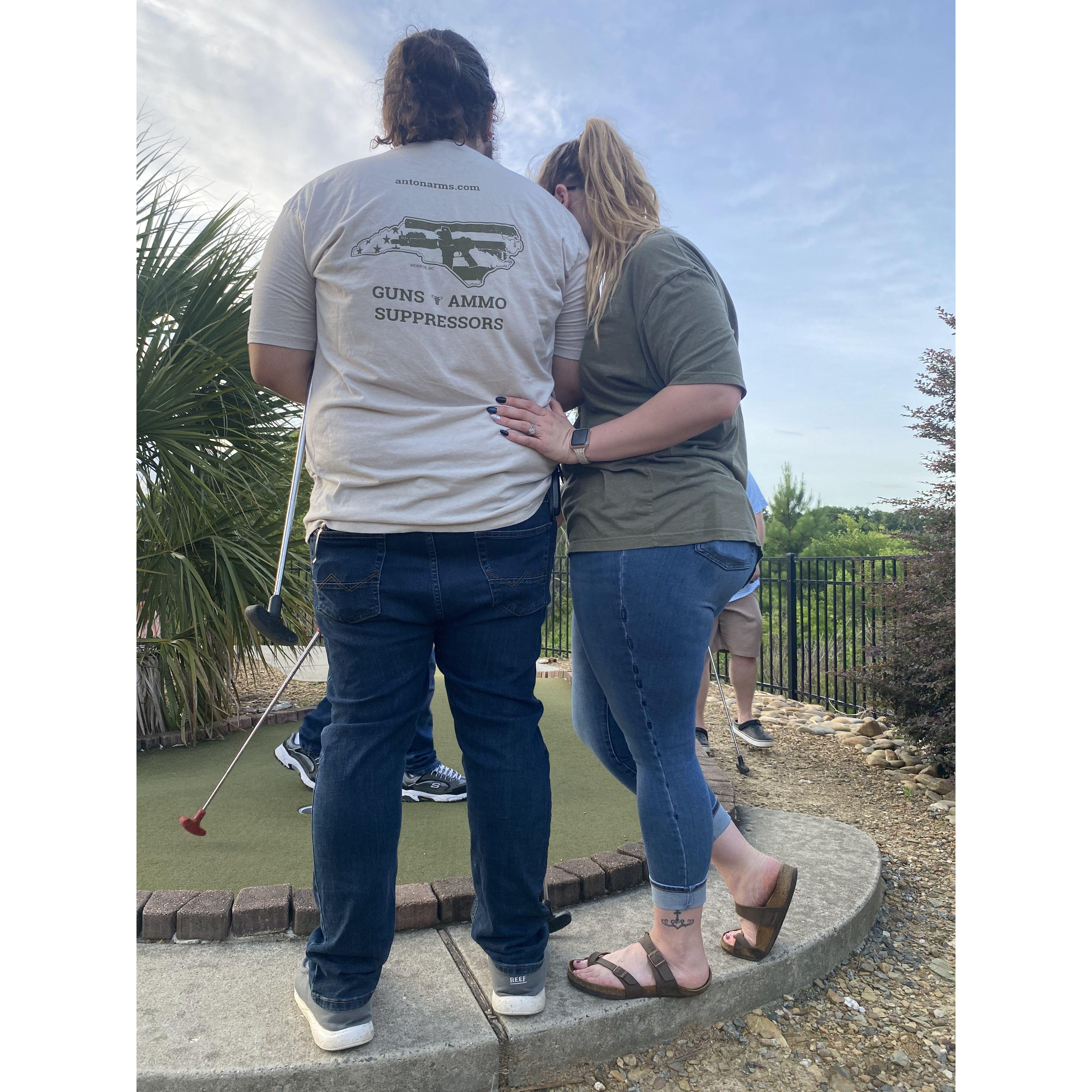 Night out with my sister and brother in law playing putt putt