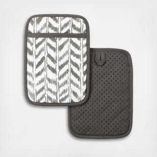 Maui Herringbone Oven Pot Holder, Set of 2