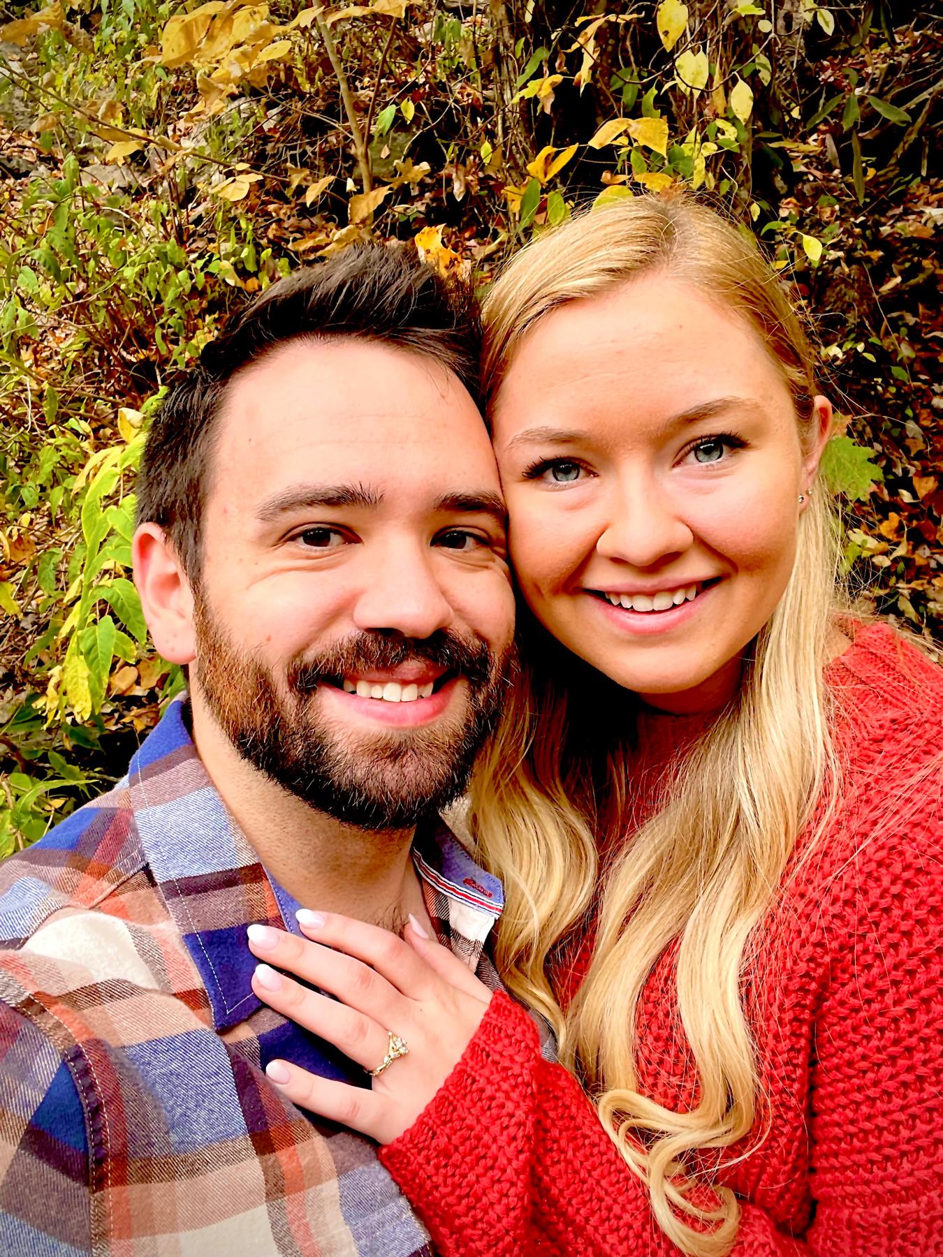 And take pictures to remember the important things.
…
Us right after Joe popped the question.