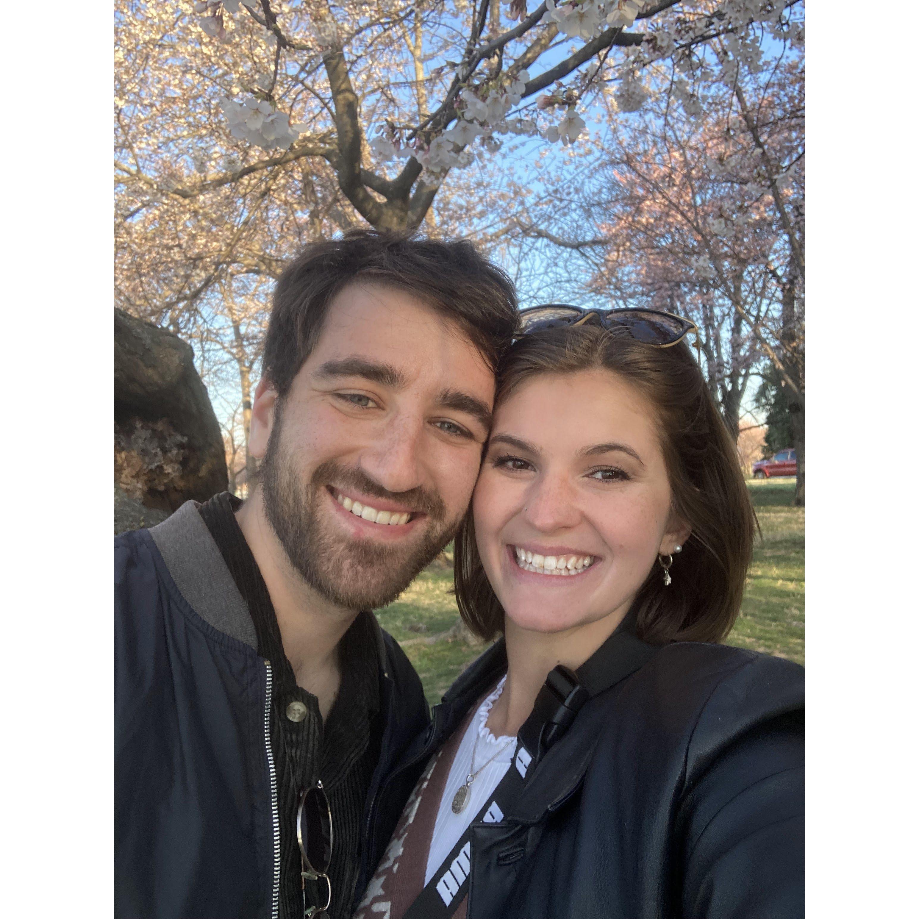 In DC for the cherry blossoms before Jacob moved to Stockholm.