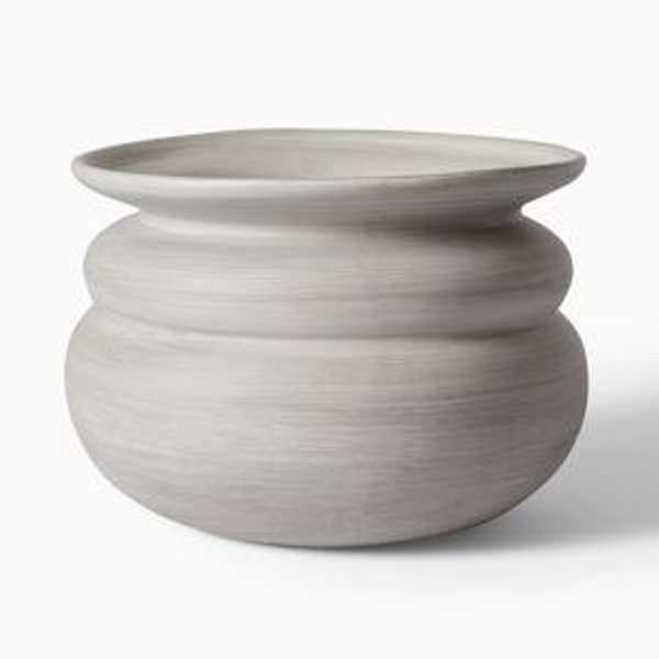 Alana Ceramic Indoor/Outdoor Planters - Large Tabletop - 10"D x 7.5"H