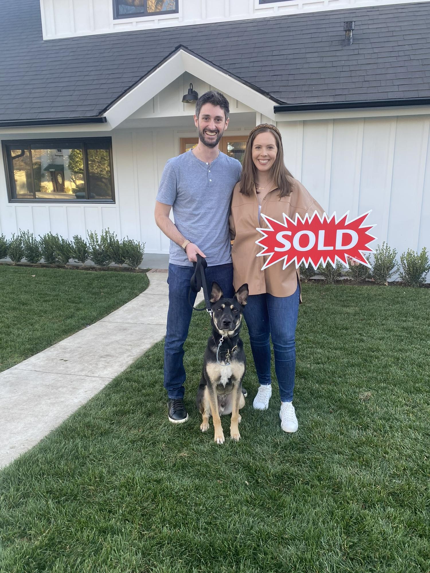 Celebrating buying our first home!