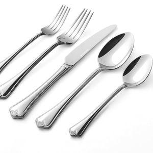 KINGSTONE Silverware Set, 60-piece 18/10 Stainless Steel Flatware Set Cutlery Set for 12, for Kitchen, Home, Wedding, Party, Mirror Polished and Dishwasher Safe, Featured Gifts