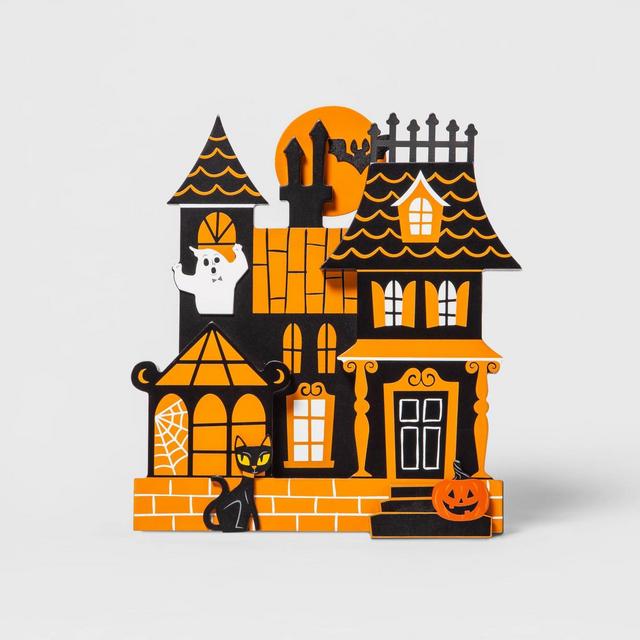Mini Mantel Wood Haunted House Halloween Decorative Prop - Hyde & EEK! Boutique™