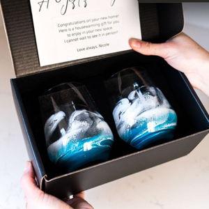 Ocean Vibes Resin Coated Entertaining Glasses
