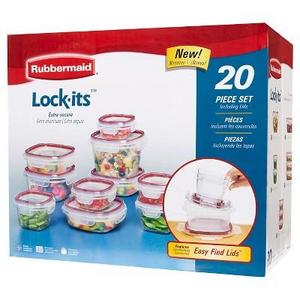 Rubbermaid Lock-Its - Rubbermaid Lock-its Food Storage Container Set, 20-piece