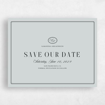 Grey Wedding Save the Date - Cillian Landscape