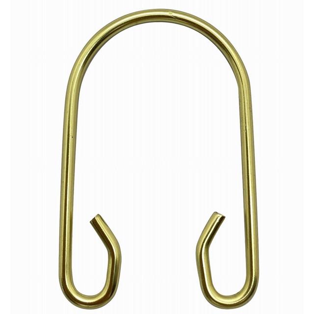 Haven™ Stainless Steel Double U-Shaped Shower Hooks in Matte Gold (Set of 12)
