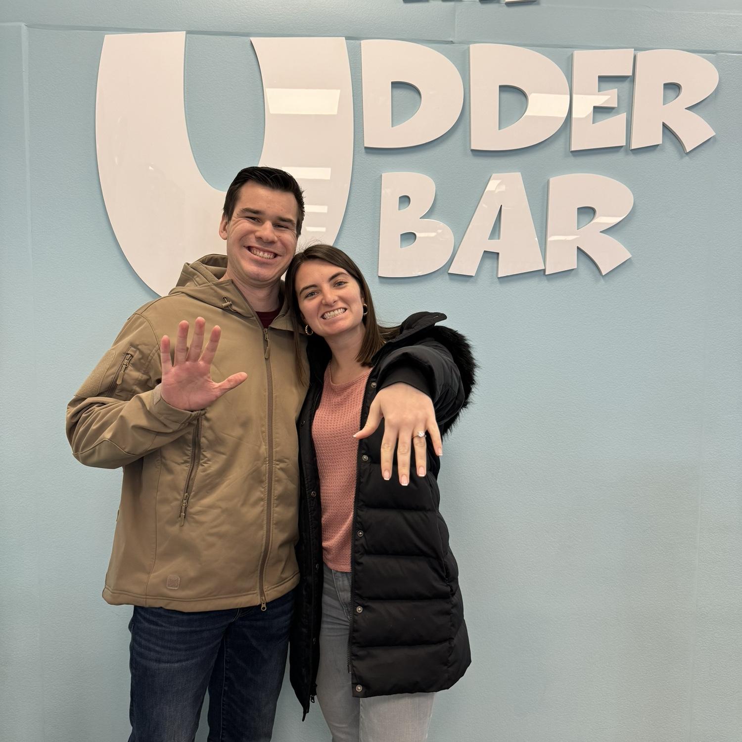 January 20, 2024. Allentown, PA. Our annual Udder Bar date. Our first date was this ice cream shop and now we go every year on the anniversary!