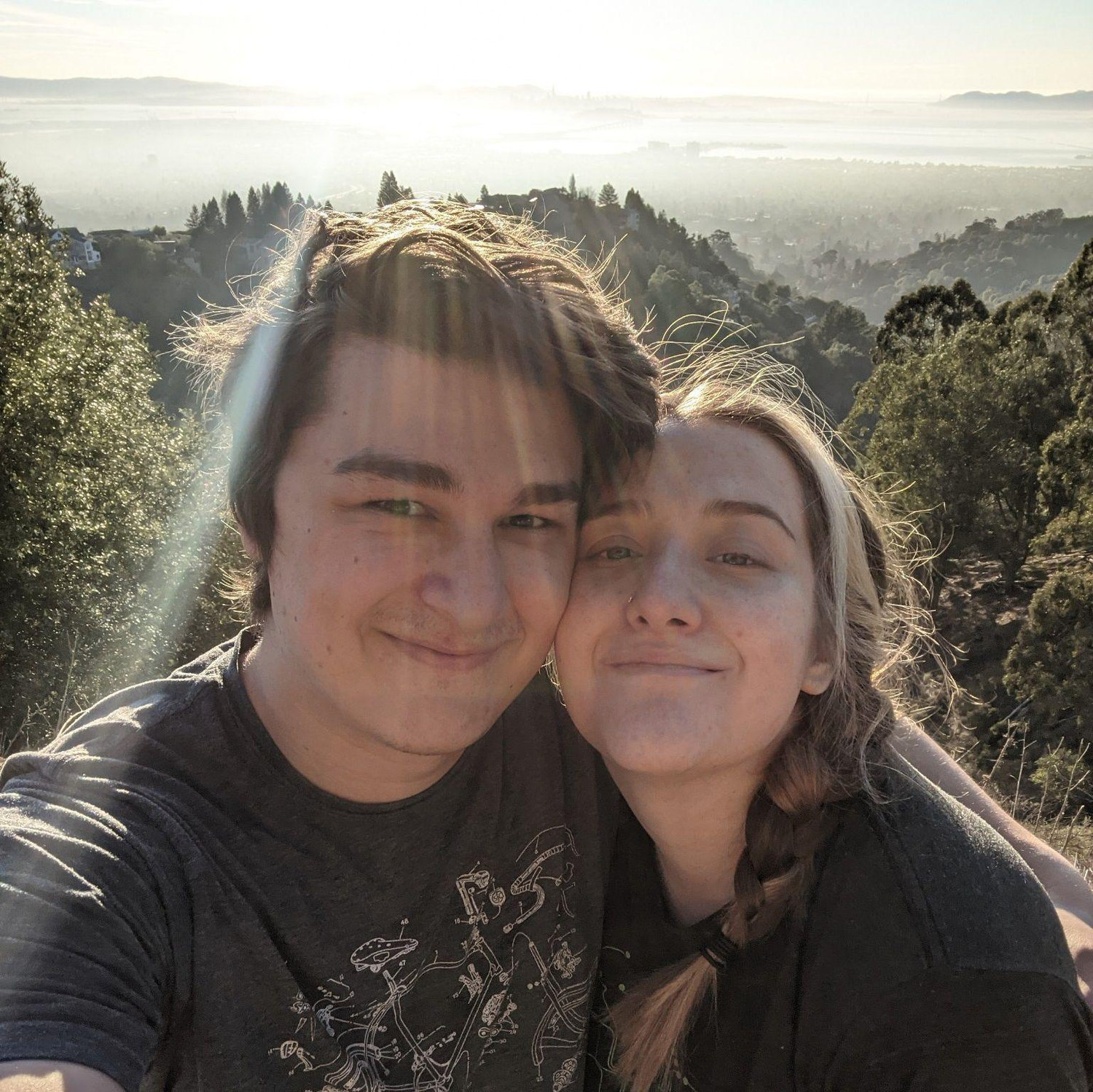 Our First Thanksgiving together where we biked up to this beautiful view!