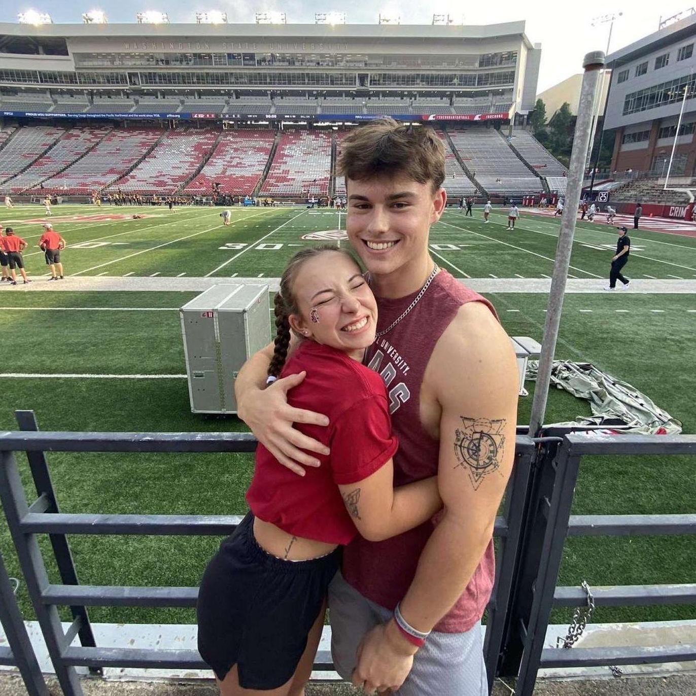 Our first college football game.