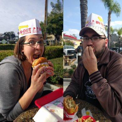 A trip to San Diego to see family and our very first In'n'Out burgers. '17