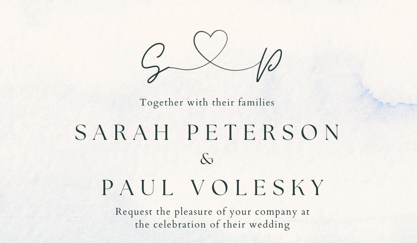 The Wedding Website of Sarah Peterson and Paul Volesky