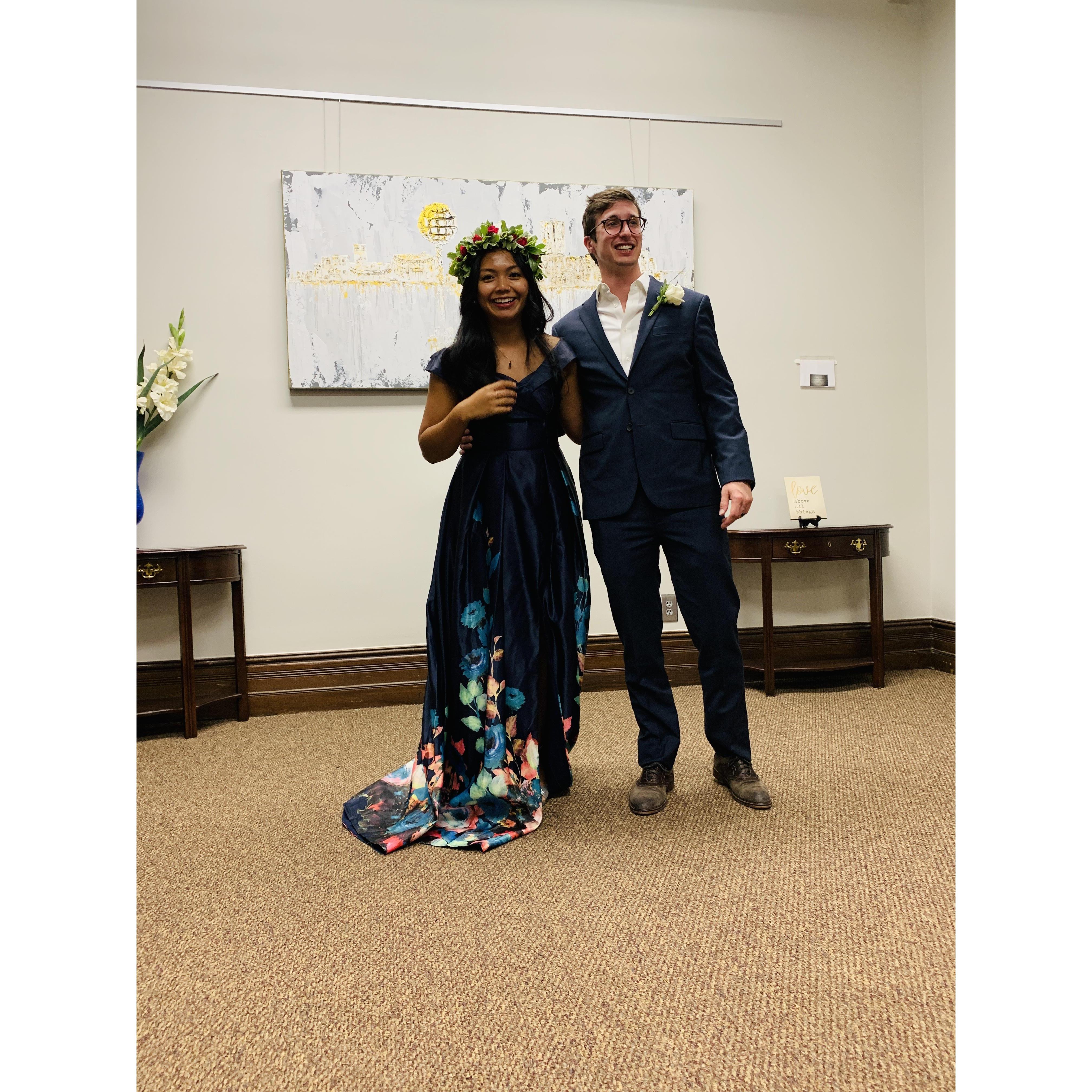 Right after our court house ceremony!