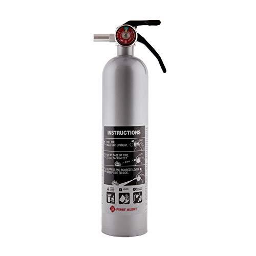 First Alert Fire Extinguisher | Designer Home Fire Extinguisher, Pewter, 2.5 lb, DHOME1 FE1A10GR
